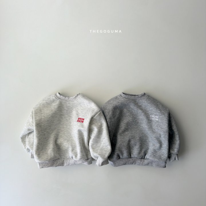 Thegoguma - Korean Children Fashion - #kidsstore - Snow Embroidery Sweatshirt