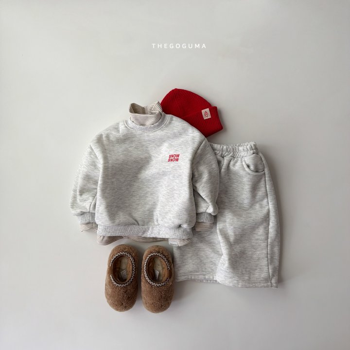 Thegoguma - Korean Children Fashion - #kidzfashiontrend - Snow Embroidery Sweatshirt - 2