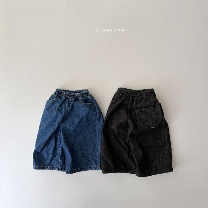 Thegoguma - Korean Children Fashion - #kidzfashiontrend - Bonded Long Bermuda Denim Pants