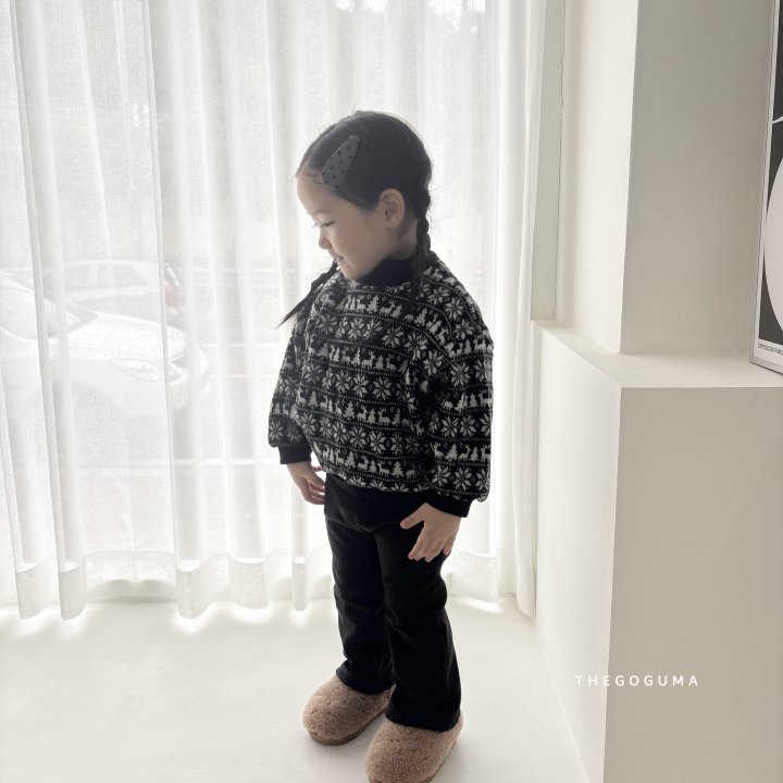 Thegoguma - Korean Children Fashion - #littlefashionista - Snowflake Knit Sweatshirt - 9