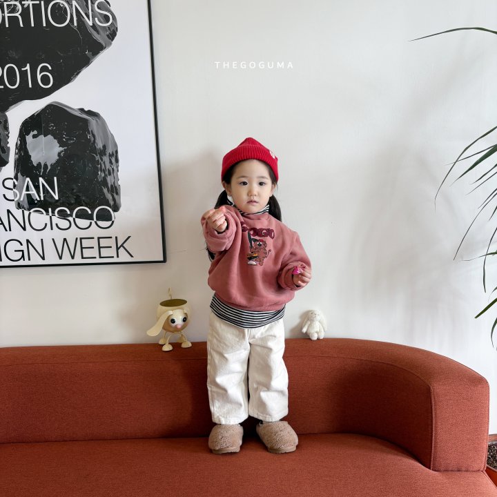 Thegoguma - Korean Children Fashion - #littlefashionista - Brushed Cozy Denim Pants - 8