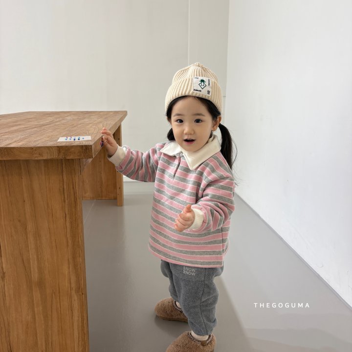 Thegoguma - Korean Children Fashion - #littlefashionista - Great Brushed Collar Tee - 7