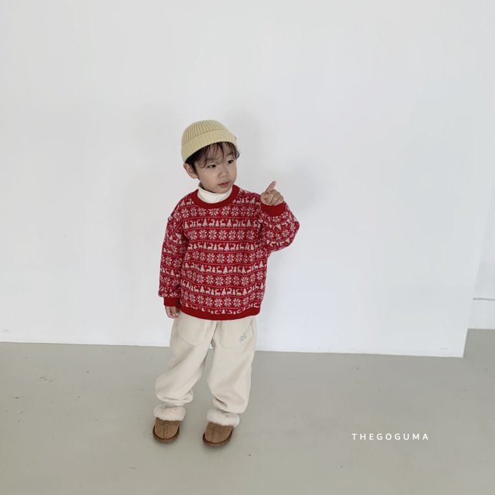 Thegoguma - Korean Children Fashion - #magicofchildhood - Snowflake Knit Sweatshirt - 10