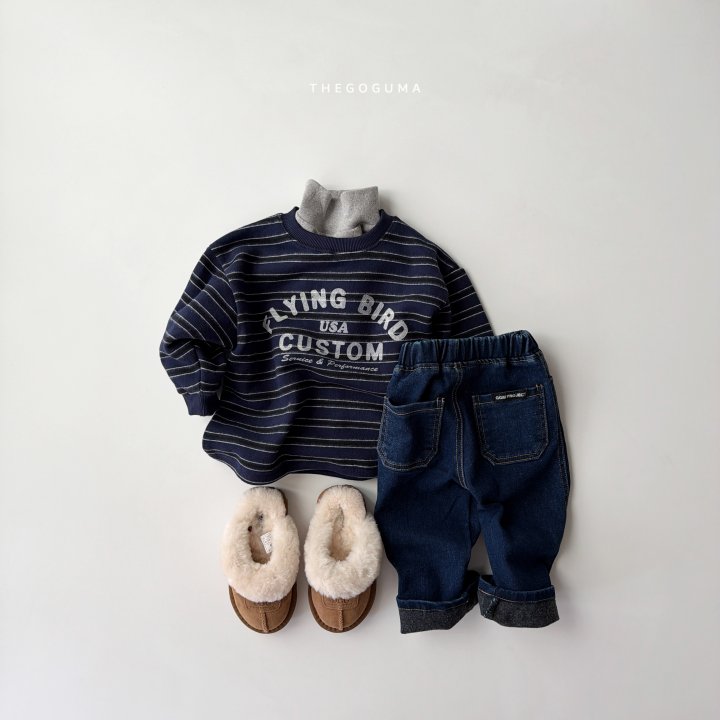 Thegoguma - Korean Children Fashion - #magicofchildhood - Flying Striped Tee - 2