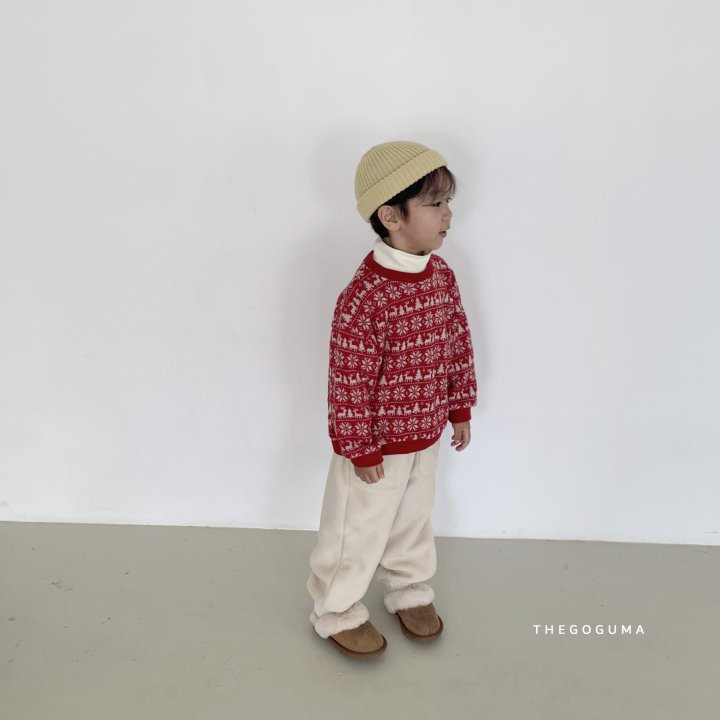 Thegoguma - Korean Children Fashion - #minifashionista - Snowflake Knit Sweatshirt - 11