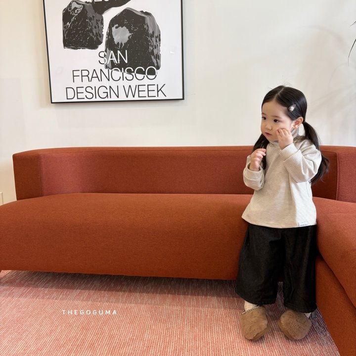 Thegoguma - Korean Children Fashion - #minifashionista - Bonded Long Bermuda Denim Pants - 5