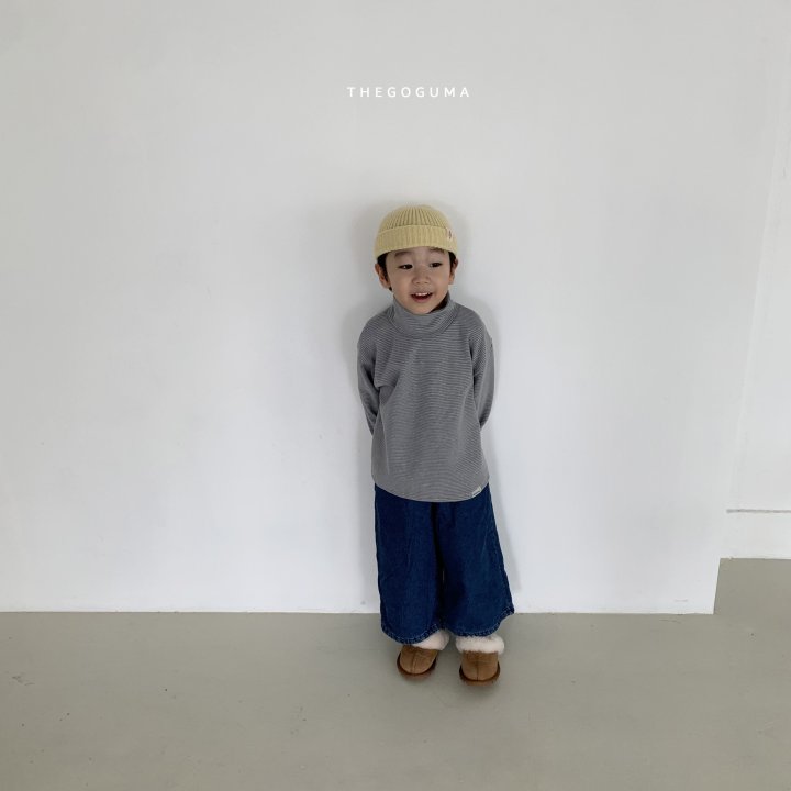 Thegoguma - Korean Children Fashion - #todddlerfashion - Multi Striped Turtleneck Tee - 4