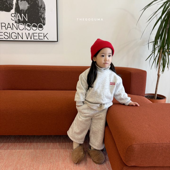Thegoguma - Korean Children Fashion - #toddlerclothing - Snow Embroidery Sweatshirt - 9