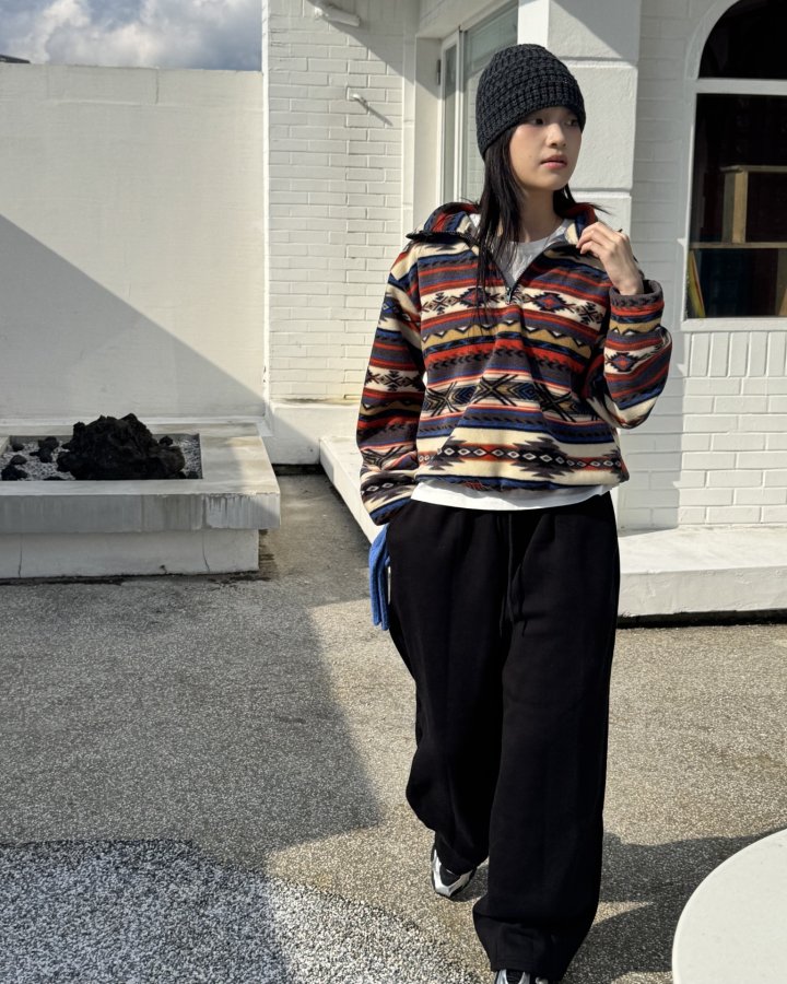 Theres - Korean Women Fashion - #momslook - Kubera Half Zip Tee - 10