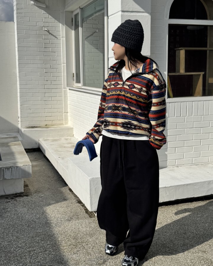 Theres - Korean Women Fashion - #momslook - Kubera Half Zip Tee - 8