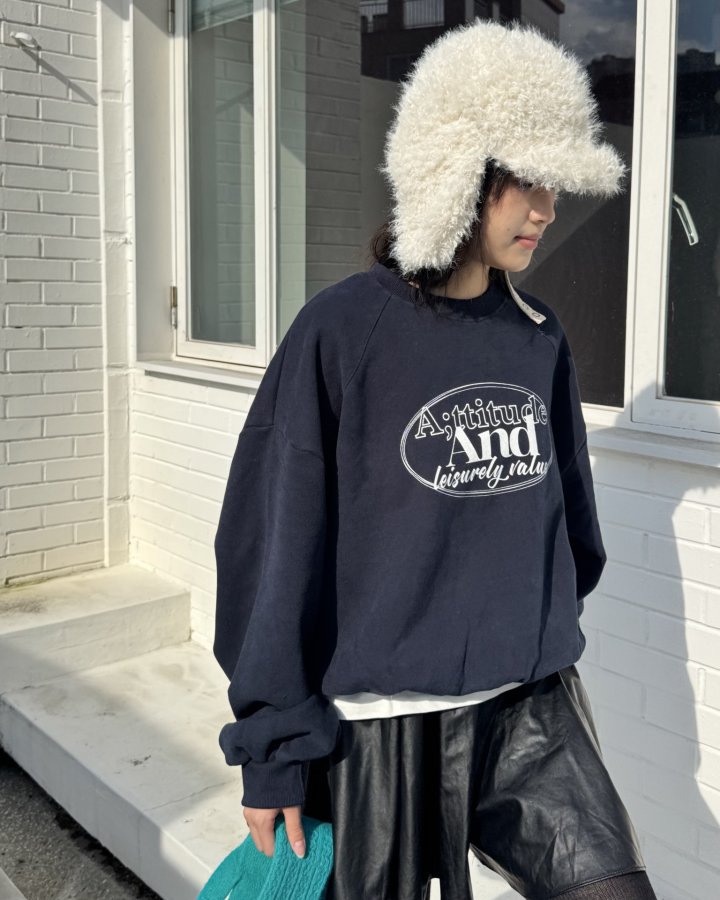 Theres - Korean Women Fashion - #momslook - And Fleece Sweatshirt - 5