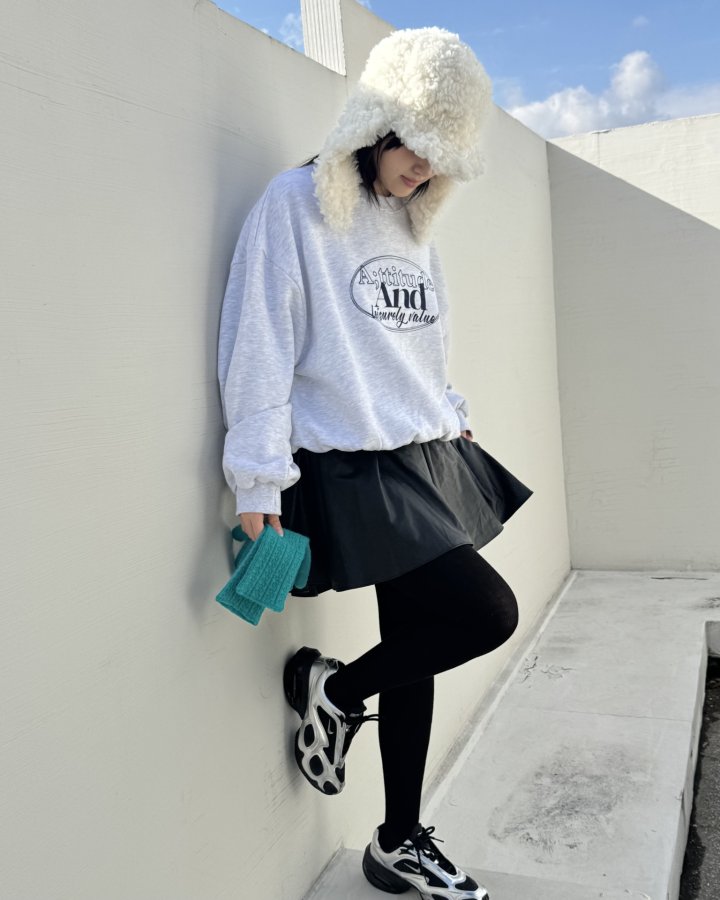 Theres - Korean Women Fashion - #momslook - And Fleece Sweatshirt - 8
