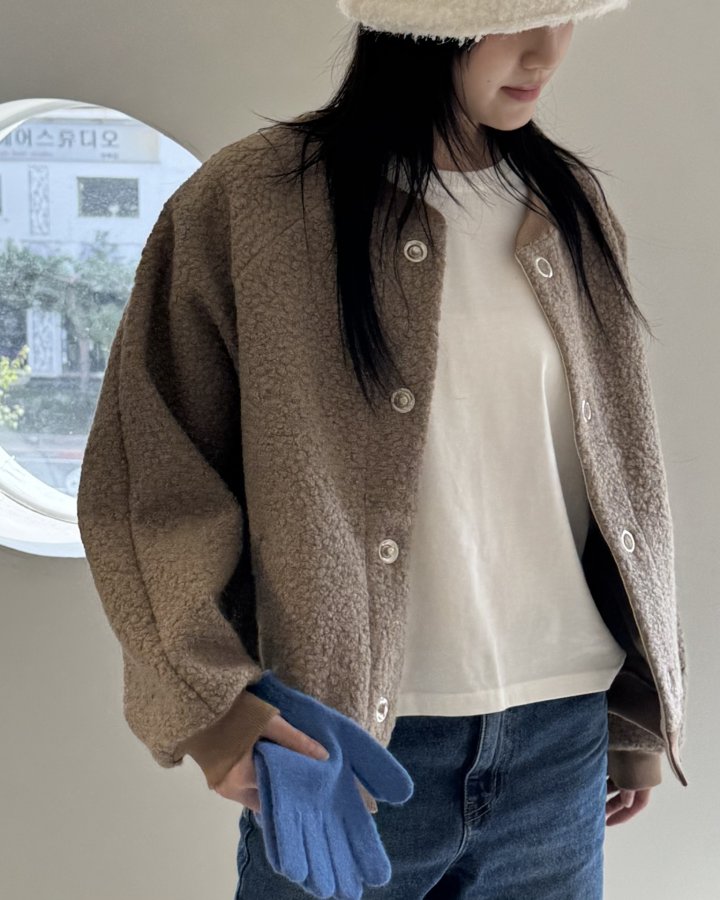 Theres - Korean Women Fashion - #womensfashion - Poodle Cardigan - 4