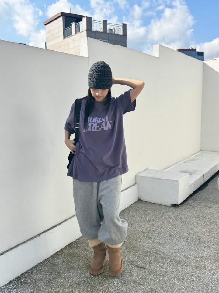 Theres - Korean Women Fashion - #momslook - Take Brushed Tee - 3
