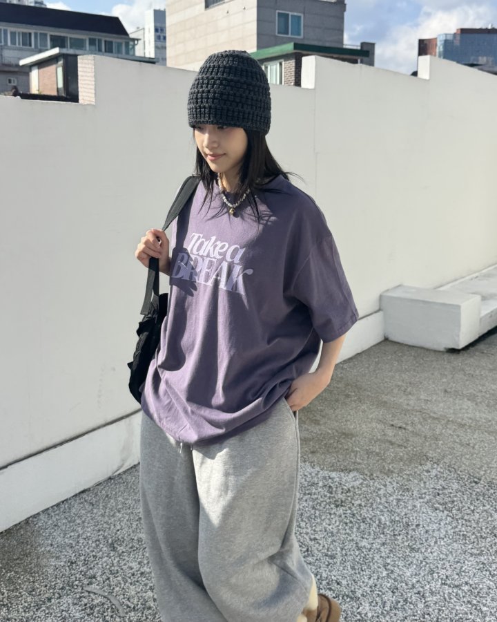 Theres - Korean Women Fashion - #momslook - Take Brushed Tee - 6