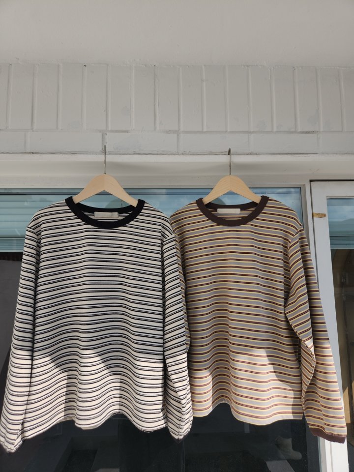 Theres - Korean Women Fashion - #vintageinspired - Bell Stripe Tee - 12