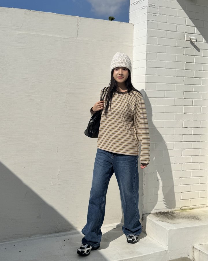 Theres - Korean Women Fashion - #womensfashion - Bell Stripe Tee