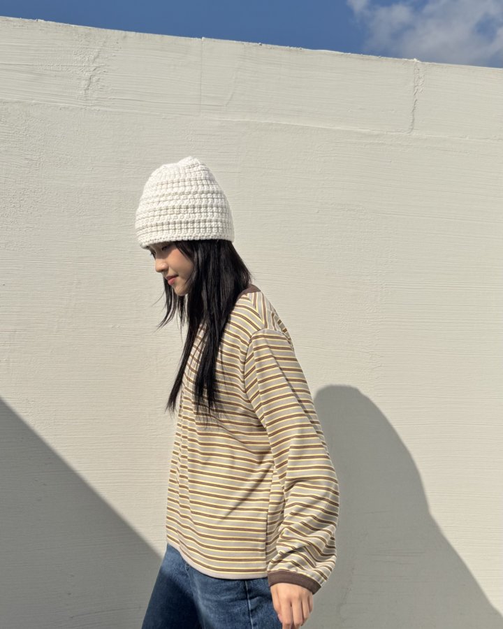 Theres - Korean Women Fashion - #womensfashion - Bell Stripe Tee - 5