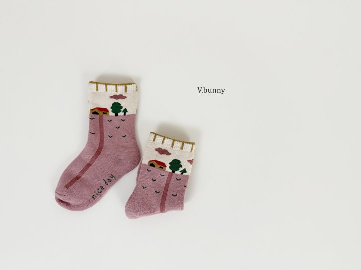 V Bunny - Korean Children Fashion - #Kfashion4kids - House Socks Set - 6