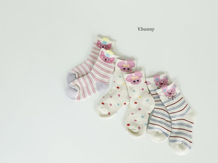 V Bunny - Korean Children Fashion - #Kfashion4kids - Dago Socks Set - 3