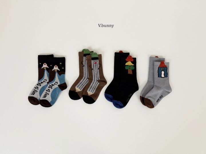 V Bunny - Korean Children Fashion - #Kfashion4kids - Spaceship Socks Set - 11
