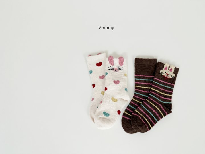 V Bunny - Korean Children Fashion - #Kfashion4kids - Alto Socks Set - 8
