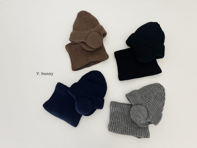 V Bunny - Korean Children Fashion - #Kfashion4kids - Warmer Beanie Set - 2