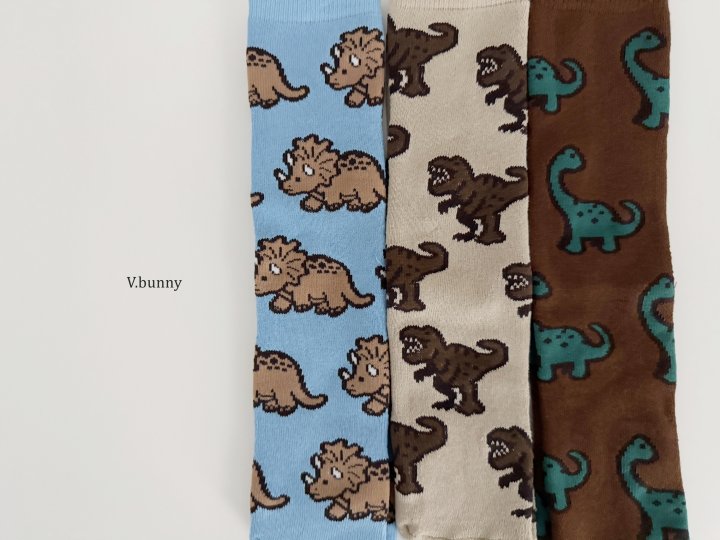 V Bunny - Korean Children Fashion - #Kfashion4kids - Dino Socks Set - 7