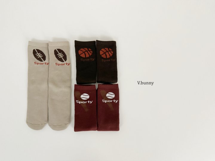 V Bunny - Korean Children Fashion - #Kfashion4kids - Three Ball Socks Set - 5