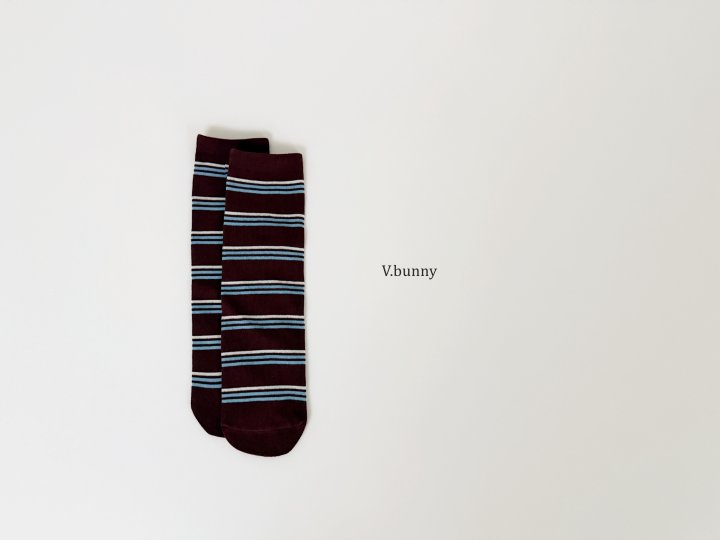 V Bunny - Korean Children Fashion - #childofig - Stripe Happy Socks Set - 8