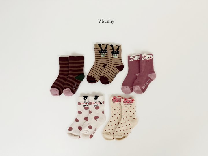 V Bunny - Korean Children Fashion - #childofig - Berry Dot Socks Set - 10