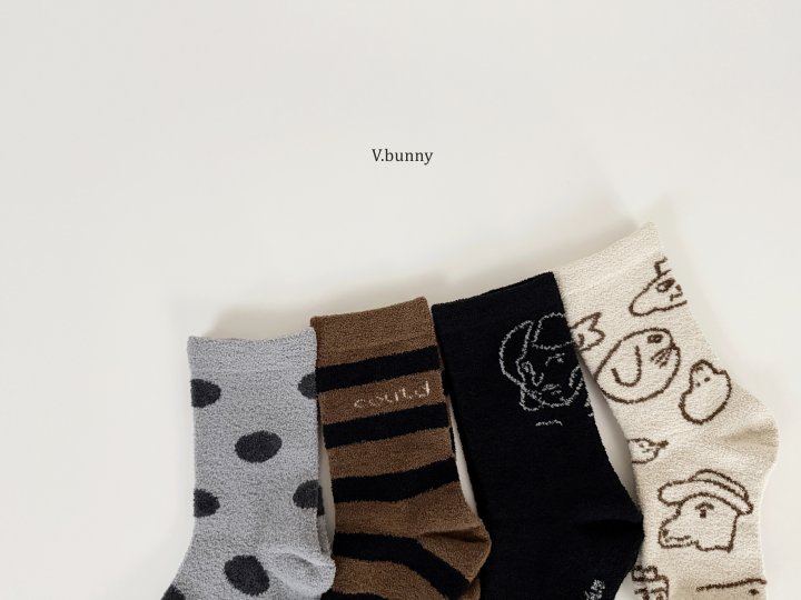 V Bunny - Korean Children Fashion - #prettylittlegirls - Cood Socks Set - 4