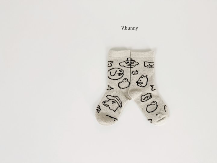 V Bunny - Korean Children Fashion - #childofig - Cood Socks Set - 5