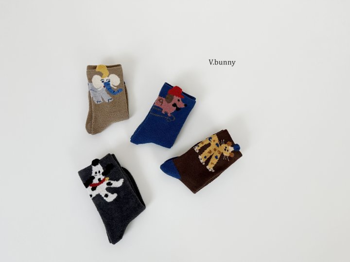 V Bunny - Korean Children Fashion - #childofig - Coach Socks Set - 3