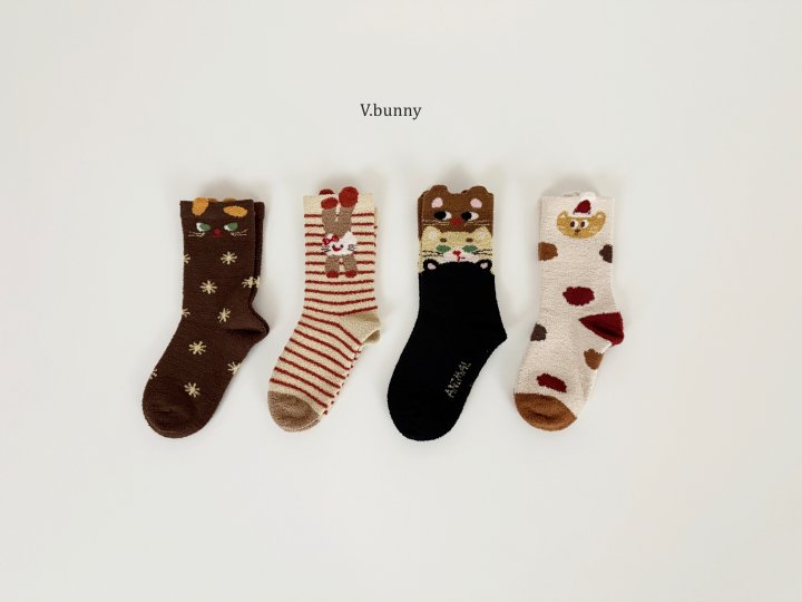 V Bunny - Korean Children Fashion - #childofig - Cat Socks Set