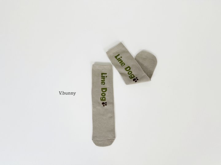 V Bunny - Korean Children Fashion - #childrensboutique - Line Dog Socks Set - 7