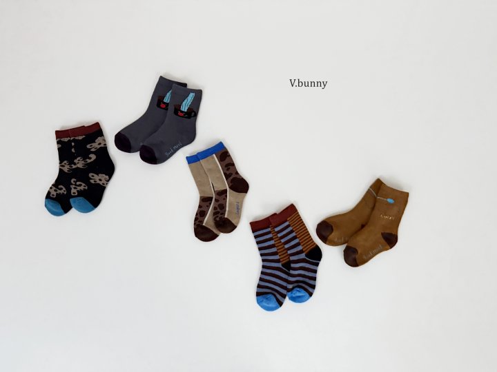 V Bunny - Korean Children Fashion - #childrensboutique - Leo Socks Set - 2