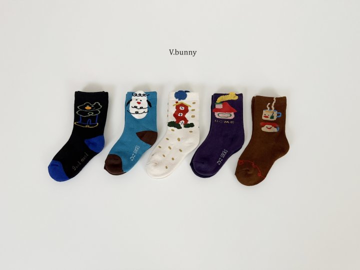 V Bunny - Korean Children Fashion - #childrensboutique - Typhon Socks Set