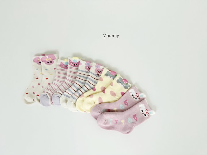 V Bunny - Korean Children Fashion - #childrensboutique - Dago Socks Set - 10