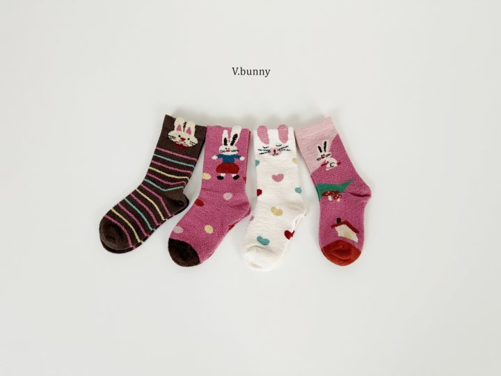V Bunny - Korean Children Fashion - #childrensboutique - Alto Socks Set