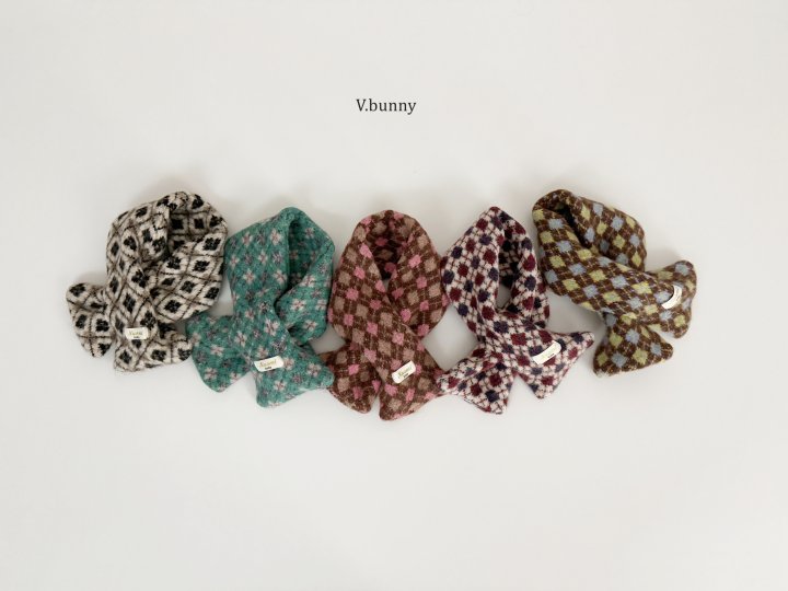 V Bunny - Korean Children Fashion - #childrensboutique - Argyle Muffler