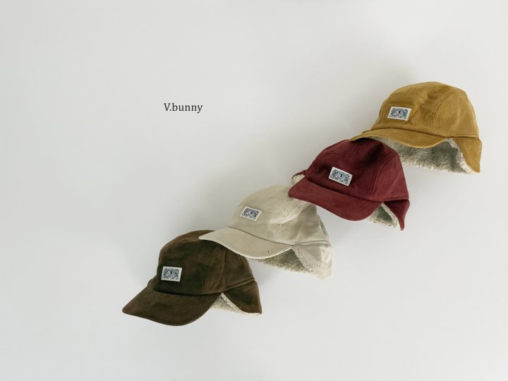 V Bunny - Korean Children Fashion - #childrensboutique - Corduroy Earflap Cap - 2