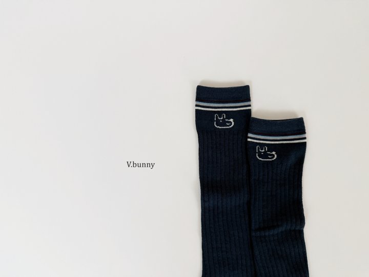 V Bunny - Korean Children Fashion - #designkidswear - Stripe Happy Socks Set - 10