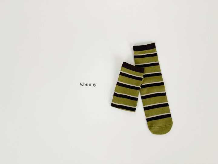 V Bunny - Korean Children Fashion - #designkidswear - Line Dog Socks Set - 8