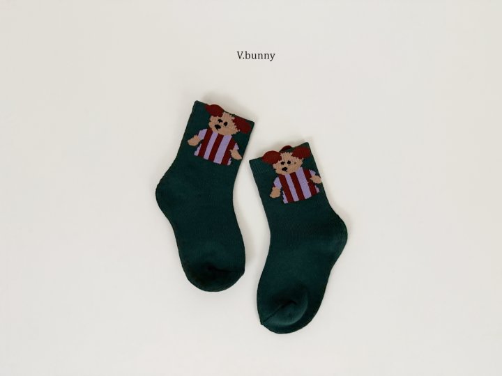 V Bunny - Korean Children Fashion - #designkidswear - Pados Socks Set - 6