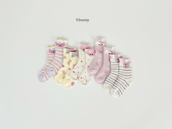 V Bunny - Korean Children Fashion - #designkidswear - Dago Socks Set - 11