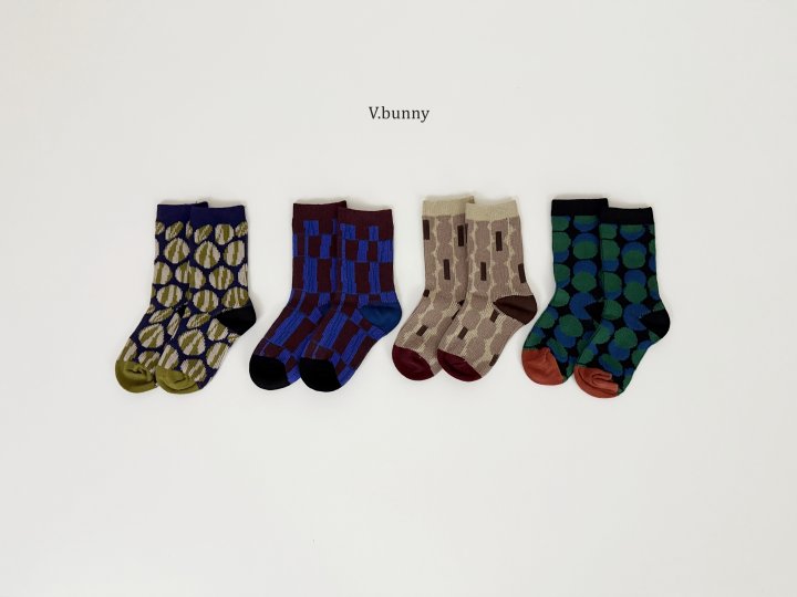 V Bunny - Korean Children Fashion - #designkidswear - Mirror Ball Socks Set - 10