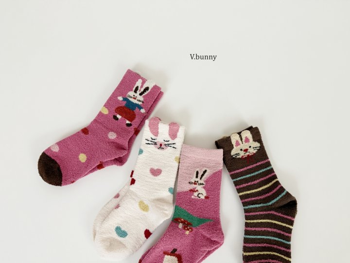 V Bunny - Korean Children Fashion - #designkidswear - Alto Socks Set - 2