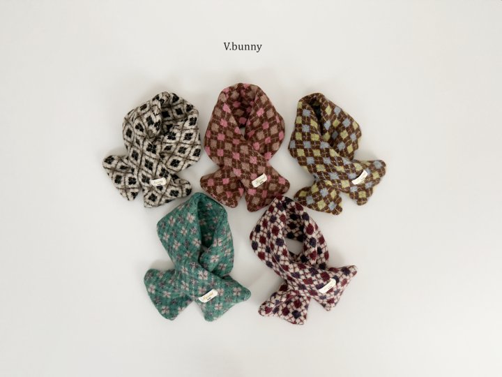 V Bunny - Korean Children Fashion - #designkidswear - Argyle Muffler - 2