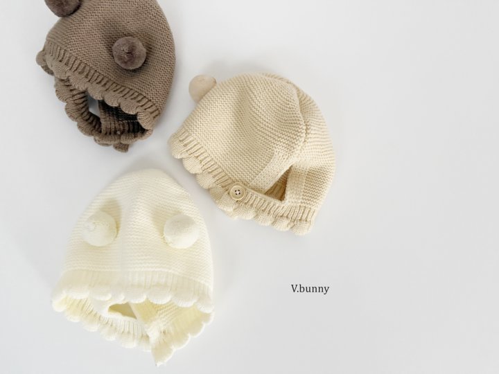 V Bunny - Korean Children Fashion - #designkidswear - Knit Pom Bonnet Hat - 6